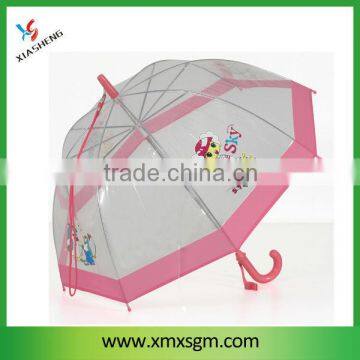 Transparent Auto Open PVC Straight Umbrella