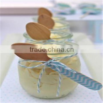 Decorative Wooden Chevron Spoons Disposable and Eco Friendly