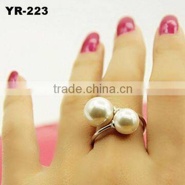 2015 Spring New Style Fashion Hot Selling Open Design Pearl Ring