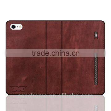 Zipper Walelt Leather Case for Lenovo Phab Plus