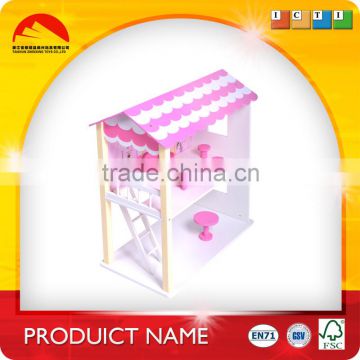 2015 Popular Mini Wooden Doll House for kids pretend play