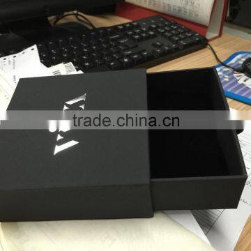 2016 HOT SALE Customized Black Jewelry Box Luxury Gift Box set with PU Pounch bag