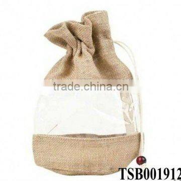 hot sale fashion promotional jute cosmetic bag