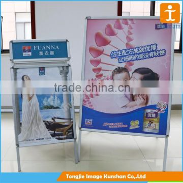 Portable double side A board poster sign snap frame floor stand