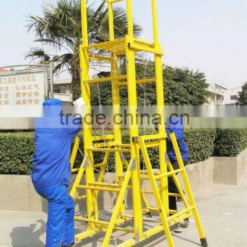 mobile FRP platform, frp scaffolding platform/fiberglass platform ladder