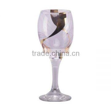 Wine glass with Gold decoration and diamond