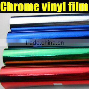 Air free 1.52*30m chrome car wrapping pvc vinyl film