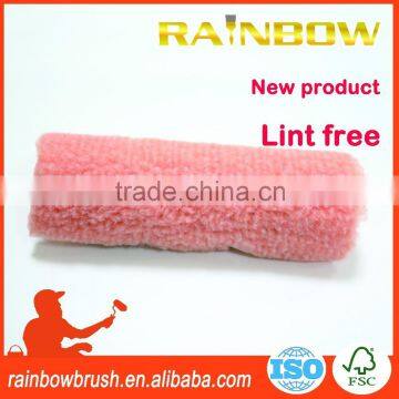 lint free orange& white polyester paint roller brush