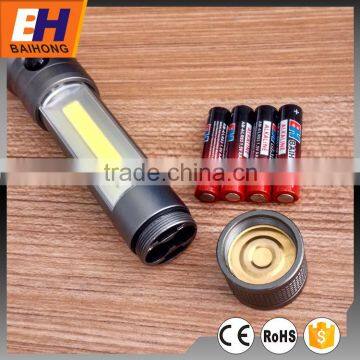 Zoomable 3W COB+3W LED Aluminium Torch With Magnet and Fashion Design photo-4