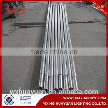 Steel round base plate tubular light pole