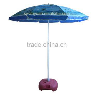 170T nylon fabric wholesale cheap promotion palm tree beach umbrella with tilt mechanism