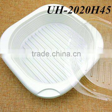 PP Plastic Disposable Square Microwave Safe Takeaway Food Container Lunch Tray