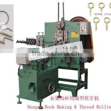 Hanger hook making & thread rolling machine