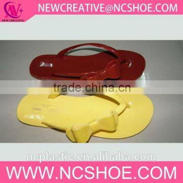 Bottom price professional wholesale lady pvc flip-flop with bowknot