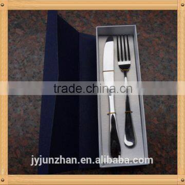 Stainless fork and knife sets with gift box packing and low price