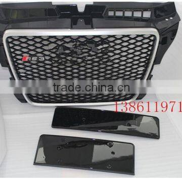 Glossy Black Front Radiator Grill Genuine Sportback RS3 Front Grille For Audi A3 S3 8P SFG 08~12