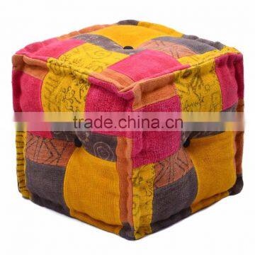 Natural Fibres Stylish Square Home Furnishing Modern Designer Pouf