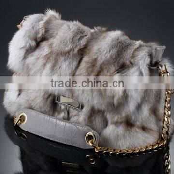 3 Classy Ladies Fox Fur Shoulder Bag