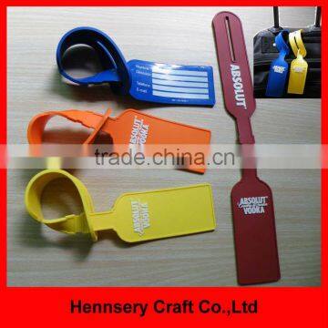 promotion 3D custom logo soft pvc luggage tag