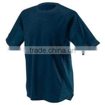 100% Polyester Men's Round Neck Half Sleeves T-Shirt Navy Blue