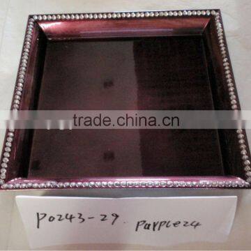 Crytals Gold Square Plastic Dishes wholesale