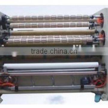 Slitting and rewinding machine with high speed