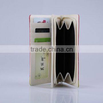 New Arrival Red Flower Printed Brand Lady Wallet/Colorful and Fashion Multifunction PU Leather Printed Women Wallet photo-4