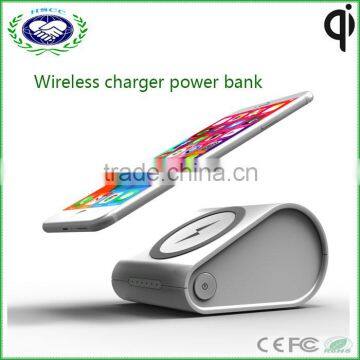 Portable 8000mah wireless charger power bank for iPhone 7