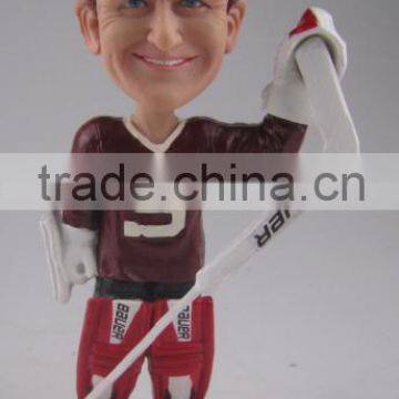 custom hockey sport play bobblehead as photo