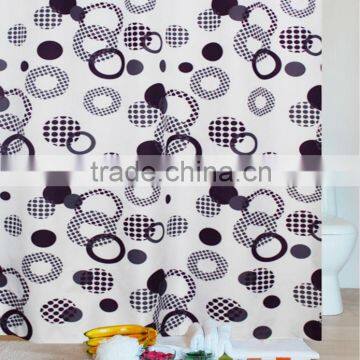 colorful printing Promotion Popular Polyester Shower curtain