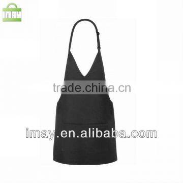 V neck 100% cotton bar apron