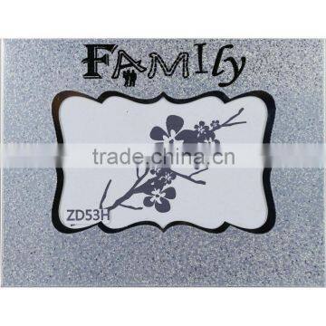 Silver aluminum photo frame for family ZD53H