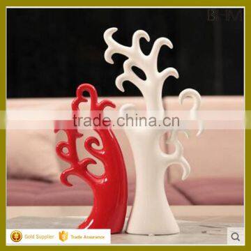 2016 home decoration tree shape glazed ceramic arts and crafts for wholesale