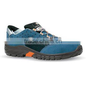 EN 20345 S1 PU solo suede holed leather mine safety shoes with anti-perforation function