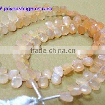 Peach Moonstone Faceted Pear shape gemstones