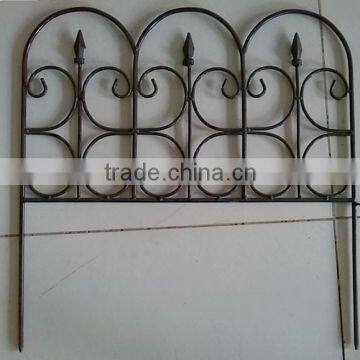 Hot Selling and besutiful Powder Garden Edge Short Used Wrought Iron Fencing