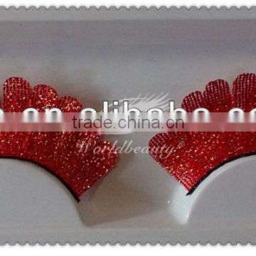 wholesale hot red lace eyelashes high Quality