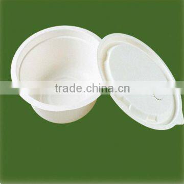 950ML 100% Sugarcane Bagasse Biodegradable Bowl with Cover