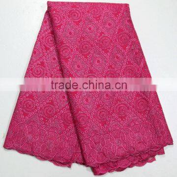 Plain African Lace Embroidery Fabric cotton /polyester guipure lace fabric for wedding dress