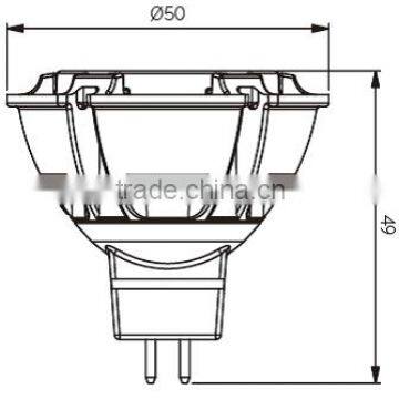 LG LED LAMP SPOT MR16 8W/827/380lm/GU5.3/35,000h Dimmable M0827U25T5A photo-3
