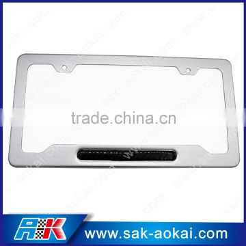 Aluminum license plate frame tag snap fit frame for auto-car-truck