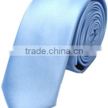 men woven polyester tie in light blue