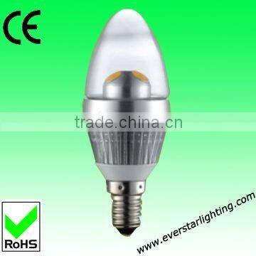 Aluminium Led Lamp Housing E14 C35 3W 200lm Candle Light Led