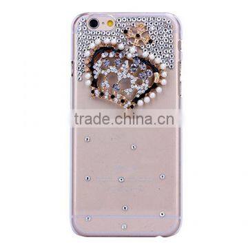 Diamond Bling Clear Hard Plastic Mirror Case for IPhone 4 5 6 6plus