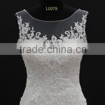 Best Selling Wedding Gown Sexy Low Back Lace up Back Sleeveless Mermaid Wedding Dress photo-2