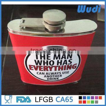 red leather wrapped hip flask, easy carry, gift for dad and boyfriend HF302