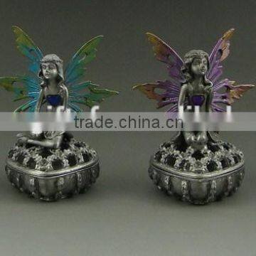 New arrival Pewter fairy jewelry box