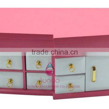 Cute Pink Jewelry Gift Cabinet With Mirror photo-3
