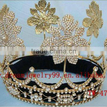 flower rhinestone costume crown