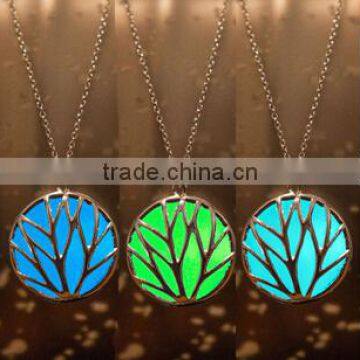 Hot 2015 new style life tree luminous necklace Glowing Pendant Necklace glow jewelry